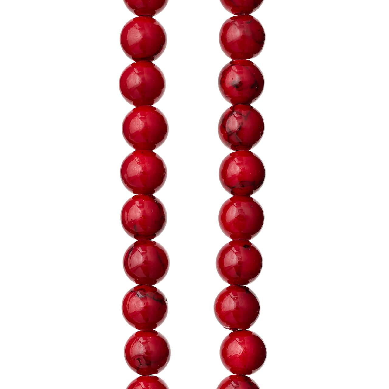 Eagle Claw Lazer Faceted Glass Beads 8mm Red